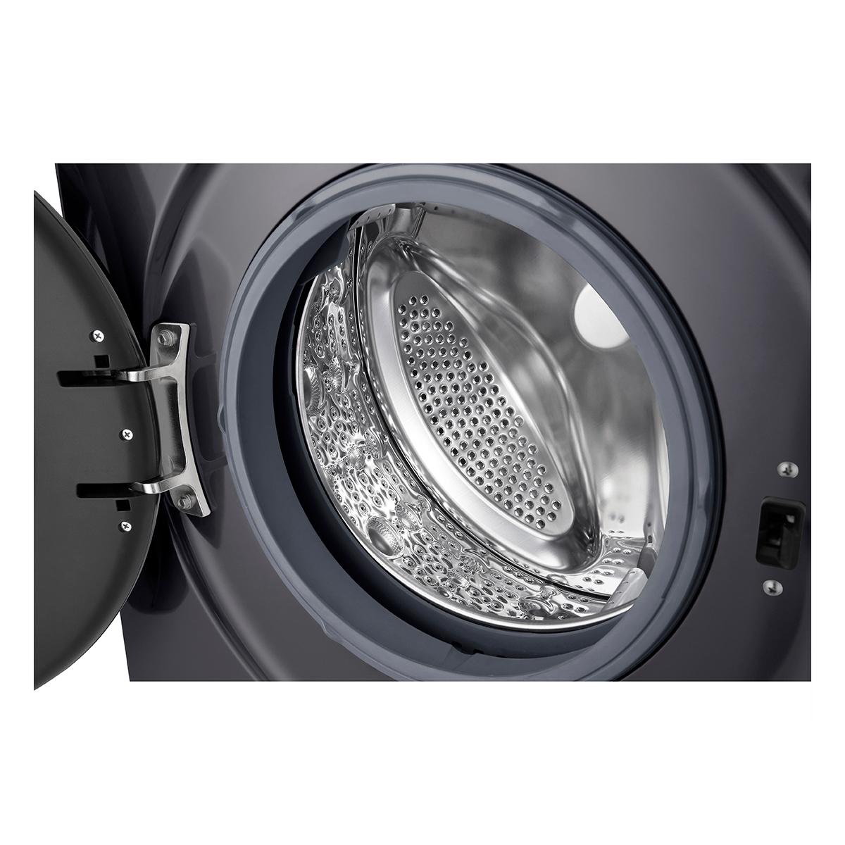 Lavarropas Automático Inverter LG VB-F WO 6.5KG 1200RPM Carga Frontal Negro